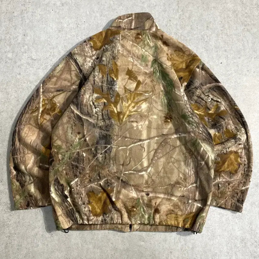 [BUNJANG] Wallo Realtree Fleece Zip Up Jacket / [L] Wallo 왈로 리얼트리패턴 플리스 집업 자켓