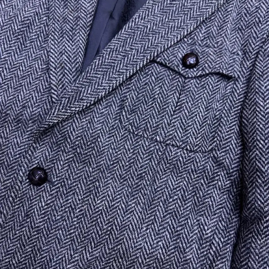[BUNJANG] Beanpole Slim Fit Herringbone Elbow Patch Hunting Jacket Blazer / 빈폴 슬림핏 헤링본 엘보패치 헌팅자켓 블레이저 95