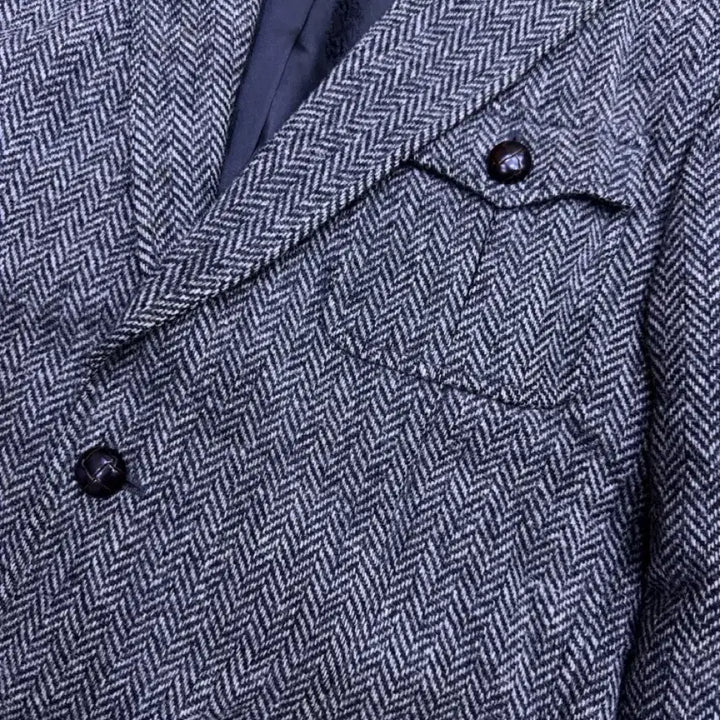 [BUNJANG] Beanpole Slim Fit Herringbone Elbow Patch Hunting Jacket Blazer / 빈폴 슬림핏 헤링본 엘보패치 헌팅자켓 블레이저 95