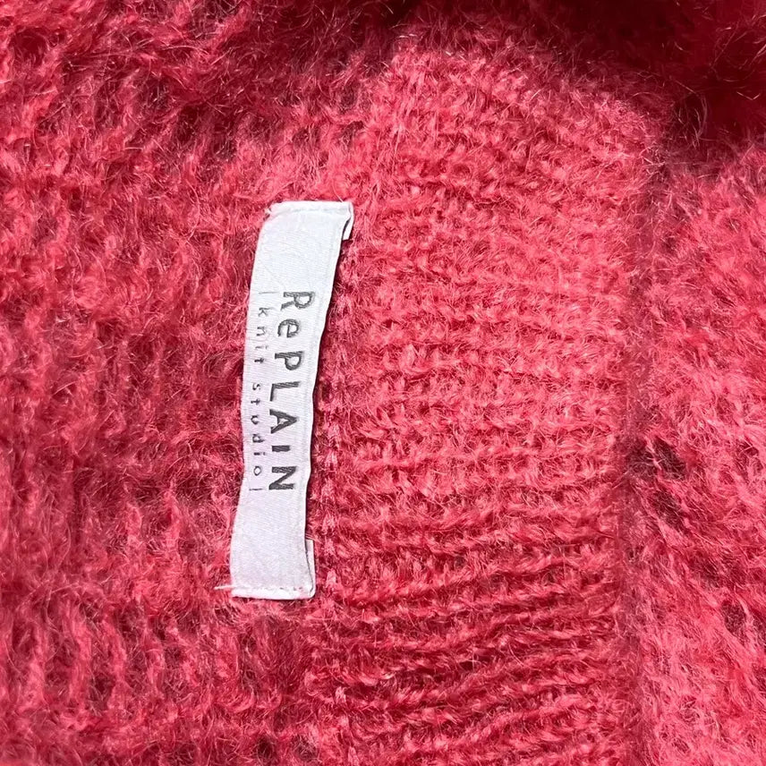 [BUNJANG] Reflein Pink Mohair Knit Sweater / 리플레인 핑크 모헤어 니트