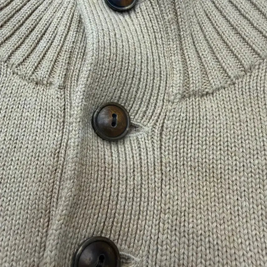 [BUNJANG] Polo Ralph Lauren Button Neck Knit Sweater / 폴로 랄프로렌 버튼넥 니트 브라운