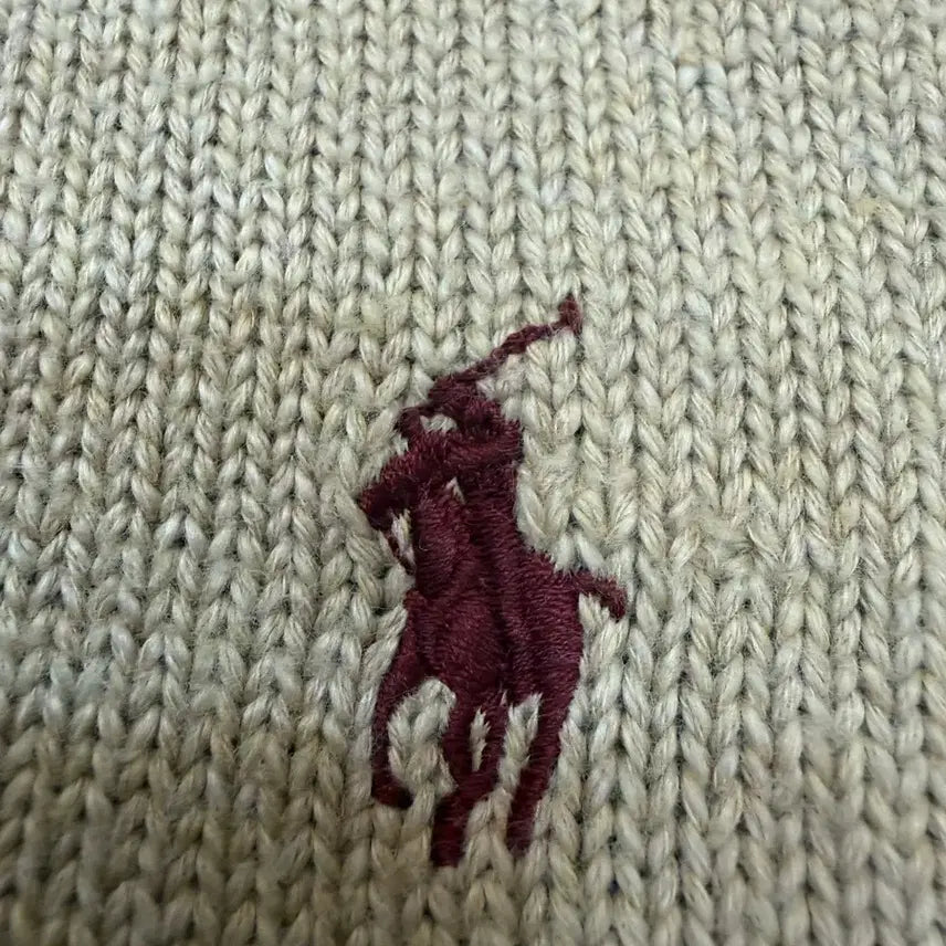 [BUNJANG] Polo Ralph Lauren Button Neck Knit Sweater / 폴로 랄프로렌 버튼넥 니트 브라운