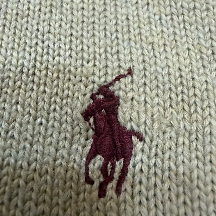[BUNJANG] Polo Ralph Lauren Button Neck Knit Sweater / 폴로 랄프로렌 버튼넥 니트 브라운
