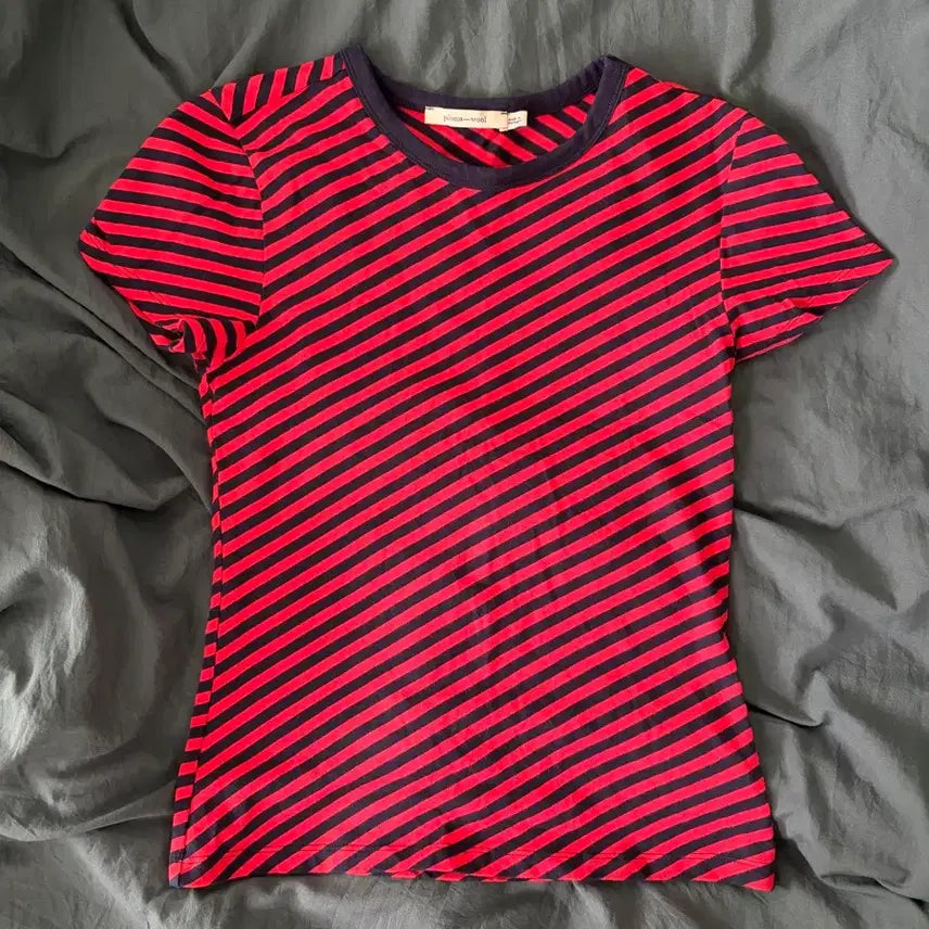 [BUNJANG] Paloma Wool Stripe Short Sleeve T-shirt / 팔로마울 스트라이프 반팔 티셔츠