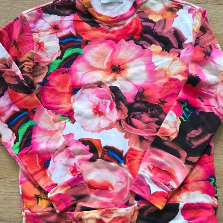 [BUNJANG] MSGM Flower Pattern Sweatshirt T-Shirt / MSGM 플라워 패턴 맨투맨 티셔츠