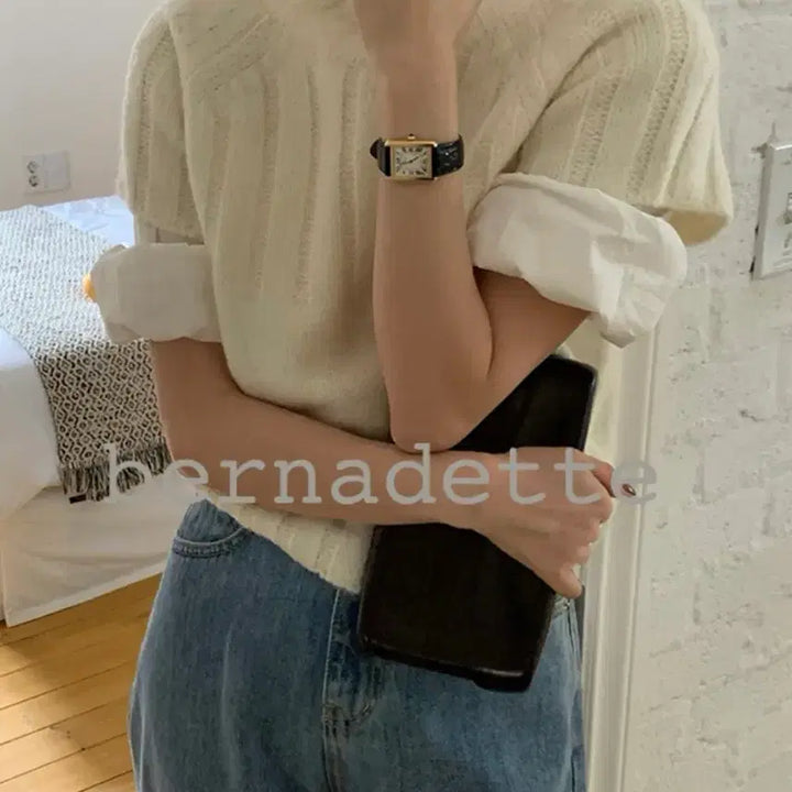 [BUNJANG] Come Here Ribbed Half-Neck Knit / 컴히얼 꽈 반폴라 니트