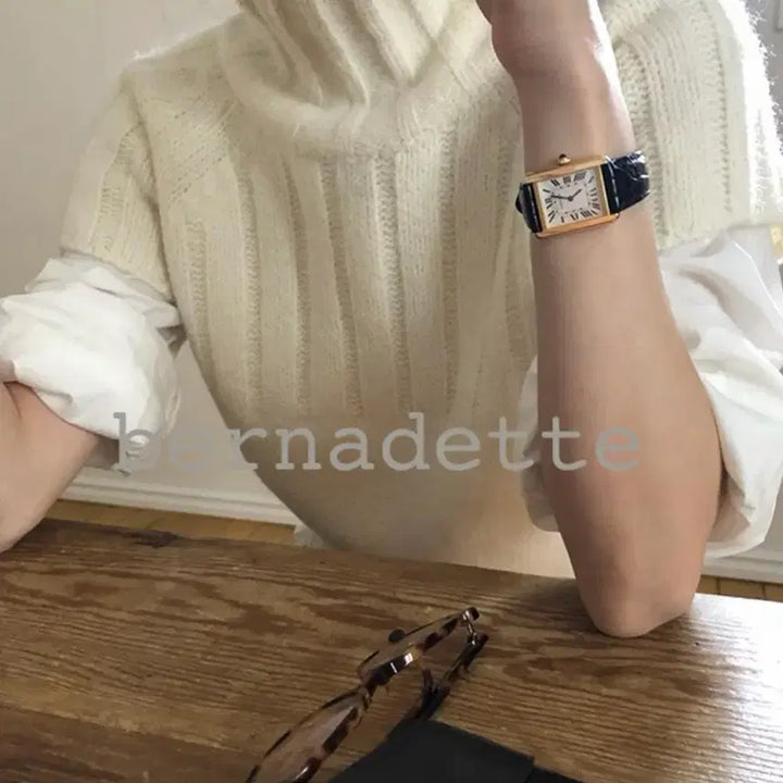 [BUNJANG] Come Here Ribbed Half-Neck Knit / 컴히얼 꽈 반폴라 니트