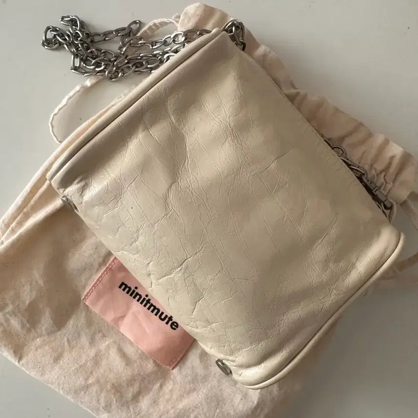 [BUNJANG] Minitmute Brett Mini Ivory Bag / 미닛뮤트 브렛 미니 아이보리(더스트백포함)