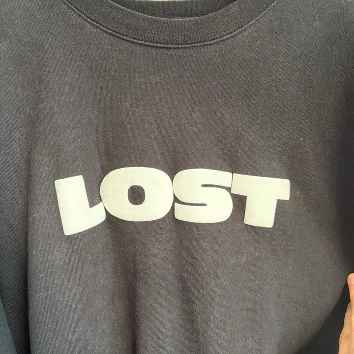 [BUNJANG] LMC LOST Logo Black Sweatshirt / LMC 블랙 LOST 로고 맨투맨 M