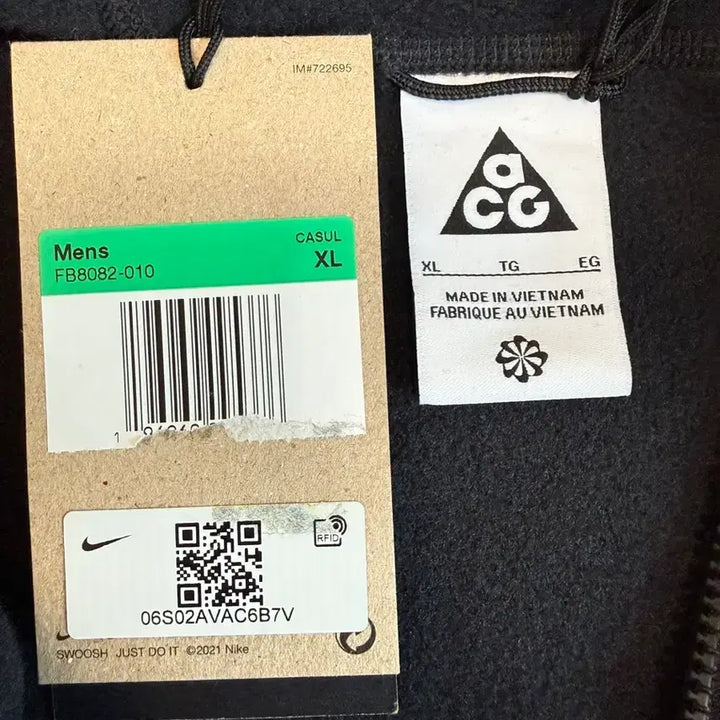 [BUNJANG] Nike ACG Wolf Tree Polartec Fleece Hoodie Black / [XL] 나이키 acg 울프 트리 폴라텍 플리스 후드 집업 블랙