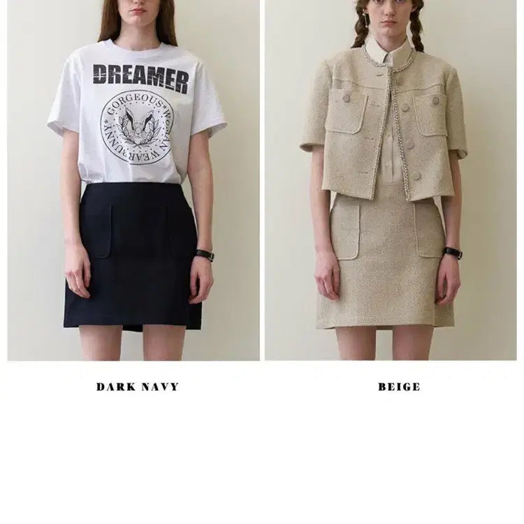 [BUNJANG] Maron Edition Black Tweed Mini Skirt / 마론에디션 블랙 트위드 스커트