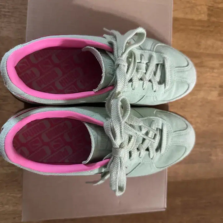 [BUNJANG] Puma Suede Sneakers Mint/Pink / 푸마 스웨이드 운동화 민트/핑크