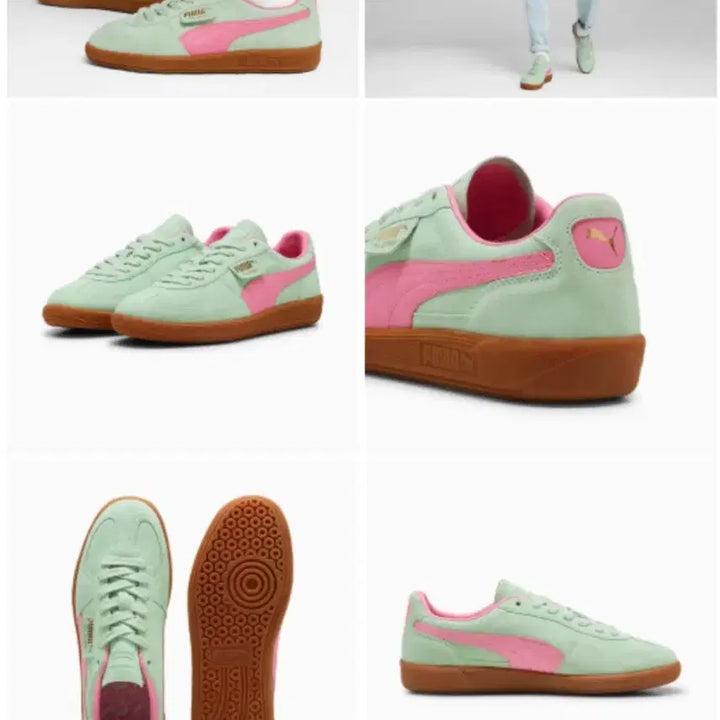 [BUNJANG] Puma Suede Sneakers Mint/Pink / 푸마 스웨이드 운동화 민트/핑크