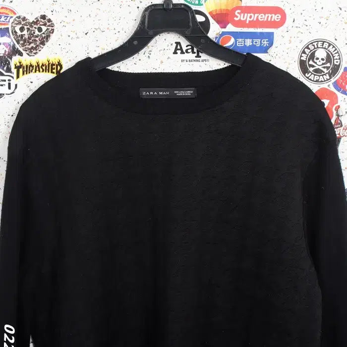 [BUNJANG] Zara Man Pattern Round Knit L / 남성L/ 자라맨 패턴 라운드니트 21-122