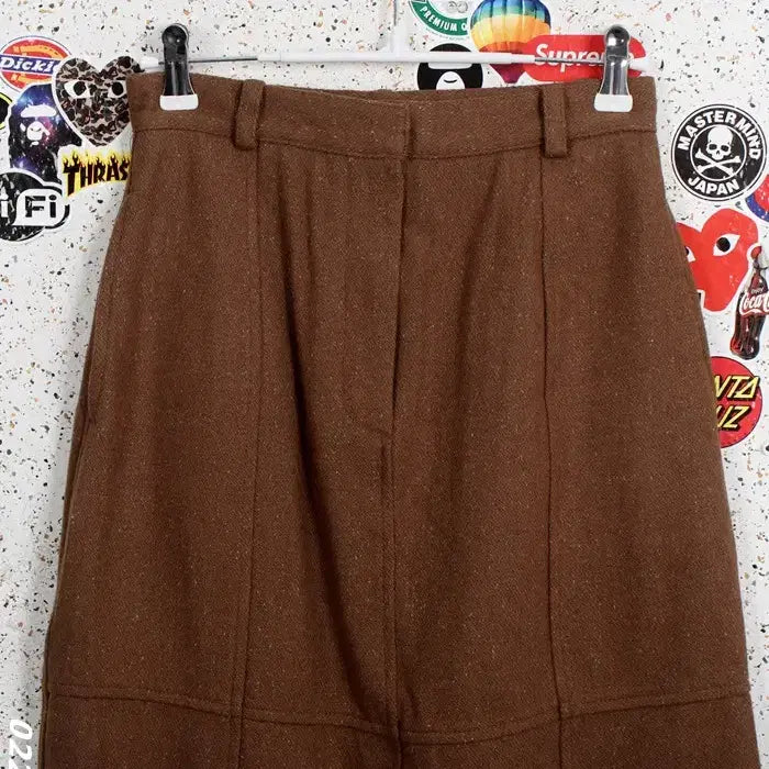 [BUNJANG] BRUSH Brown Wool Skirt / 여성S/ BRUSH 브라운 모직스커트 21-128