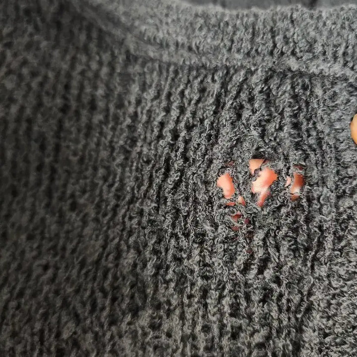 [BUNJANG] Black Knit Cardigan / 반팔 니트 가디건 블랙