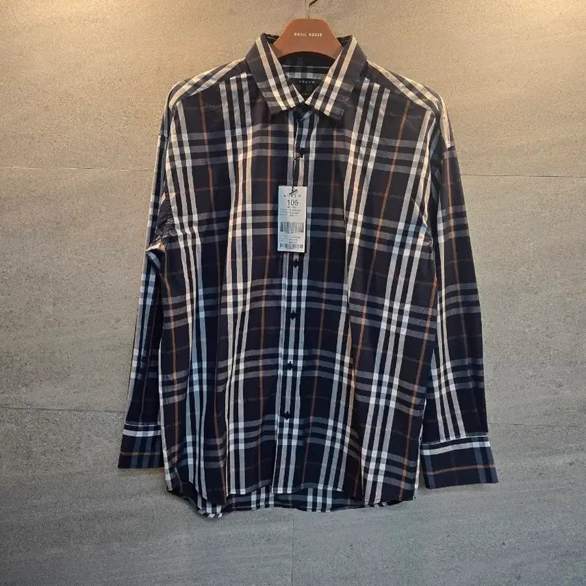 [BUNJANG] ANDEW Navy Check Shirt / 6.9만. 체크 셔츠. 미착.