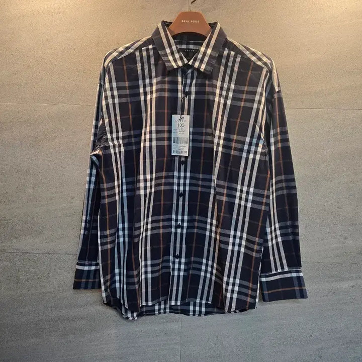 [BUNJANG] ANDEW Navy Check Shirt / 6.9만. 체크 셔츠. 미착.