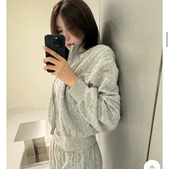 [BUNJANG] Kkwabaegi Hooded Zip-up and Pants Set / 꽈배기 후드집업+바지세트