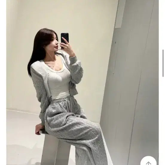 [BUNJANG] Kkwabaegi Hooded Zip-up and Pants Set / 꽈배기 후드집업+바지세트