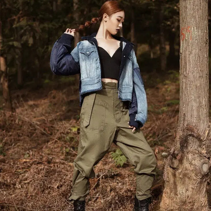 [BUNJANG] All-lights Denim Bomber Jacket / 올라이츠 데님봄버 자켓~프리사이즈
