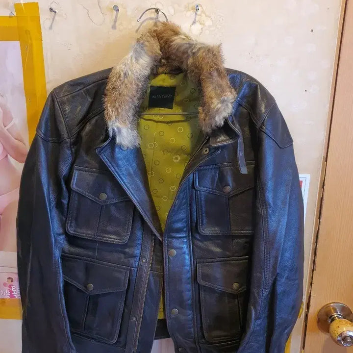 [BUNJANG] Genuine Lambskin Leather Jacket - Size 100 / 양가죽자켓 100