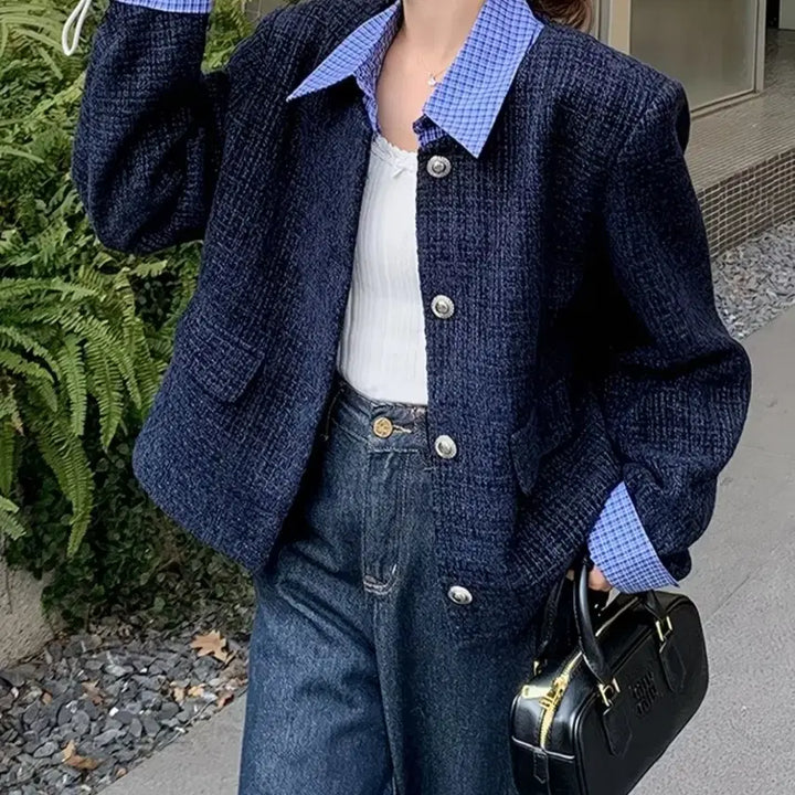 [BUNJANG] Tweed Layered Jacket / 새상품 트위드 자켓 레이어드