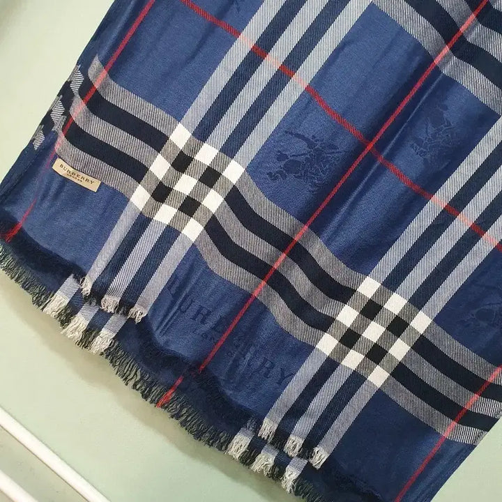 [BUNJANG] Burberry Checkered Silk Blend Scarf / 버버리 체크 머플러 스카프