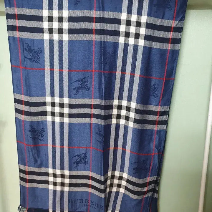 [BUNJANG] Burberry Checkered Silk Blend Scarf / 버버리 체크 머플러 스카프
