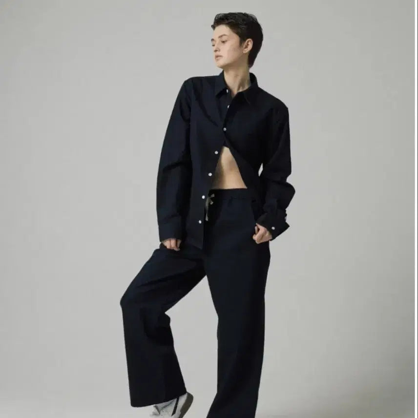 [BUNJANG] Glowny G Classic Cotton Twill Shirt Black M / 글로니 G클래식 코튼 트윌 셔츠 블랙 M
