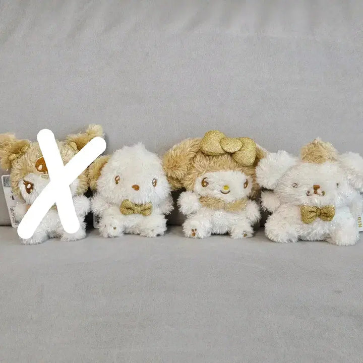 [BUNJANG] Sanrio Glitter Gold Keyring Doll / 산리오 반짝골드(포차코, 마이멜로디, 폼폼푸린) 키링 인형