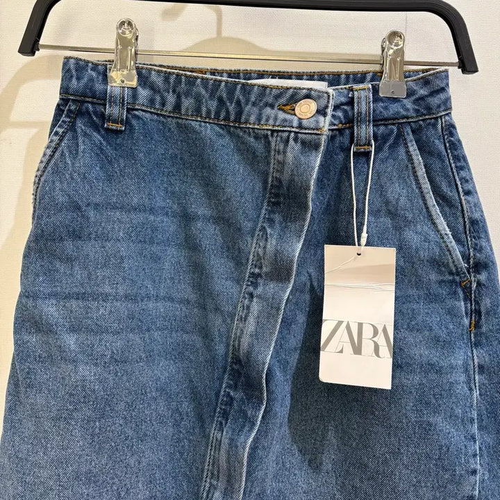 [BUNJANG] ZARA Denim Wrap Skirt XS / 자라 데님 랩스커트 XS 슬림핏 하이웨스트 새상품