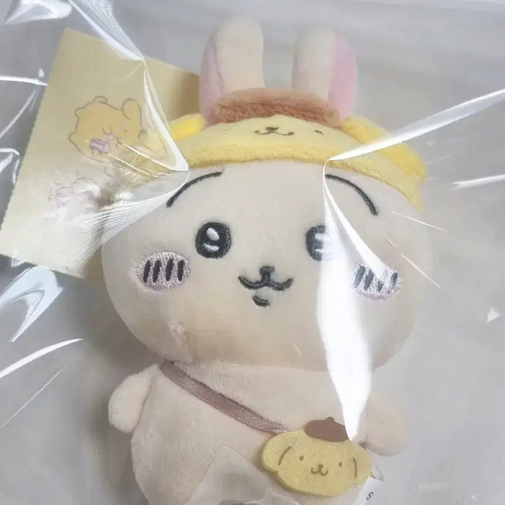 [BUNJANG] Sanrio Pompompurin Chiikawa Usagi Mascot Plush / 산리오 폼폼푸린 치이카와 콜라보 우사기 마스코트 인형