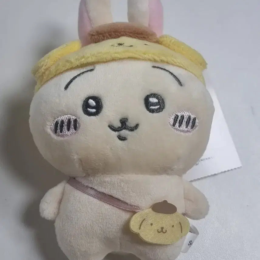 [BUNJANG] Sanrio Pompompurin Chiikawa Usagi Mascot Plush / 산리오 폼폼푸린 치이카와 콜라보 우사기 마스코트 인형