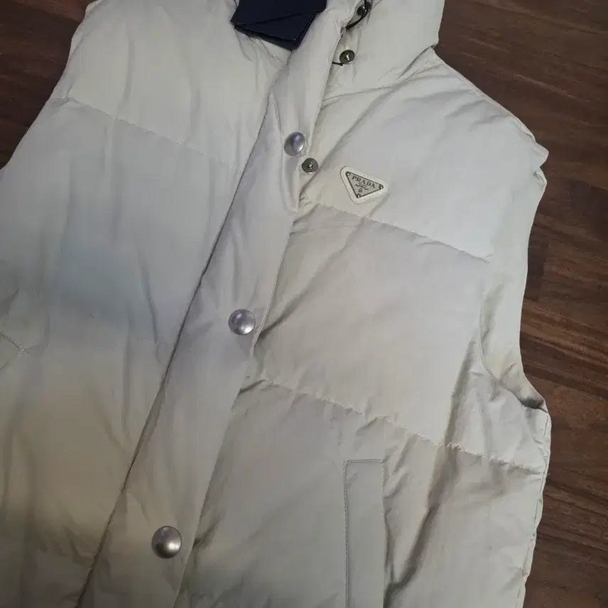 [BUNJANG] Unbranded Ivory Padded Vest / 패딩조끼 아이보리