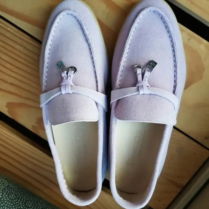 [BUNJANG] Suede Loafers (Purple) / 연보라 스웨이드 로퍼 (225/새제품)