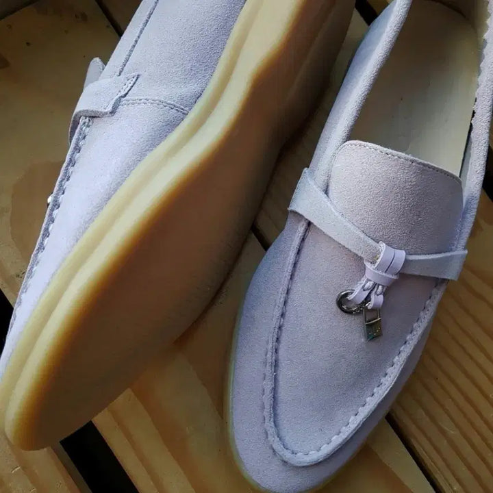 [BUNJANG] Suede Loafers (Purple) / 연보라 스웨이드 로퍼 (225/새제품)