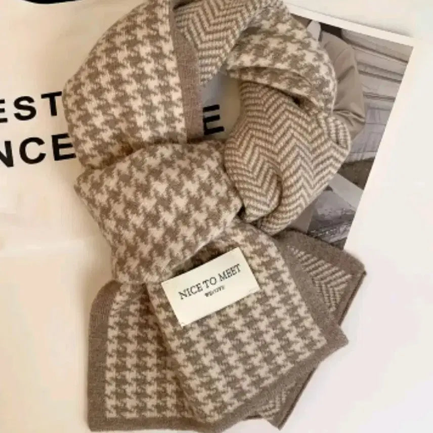 [BUNJANG] NICE TOO MEET YOU Houndstooth Check Muffler / NICE TOO MEET YOU  하운드투스 체크 머플러