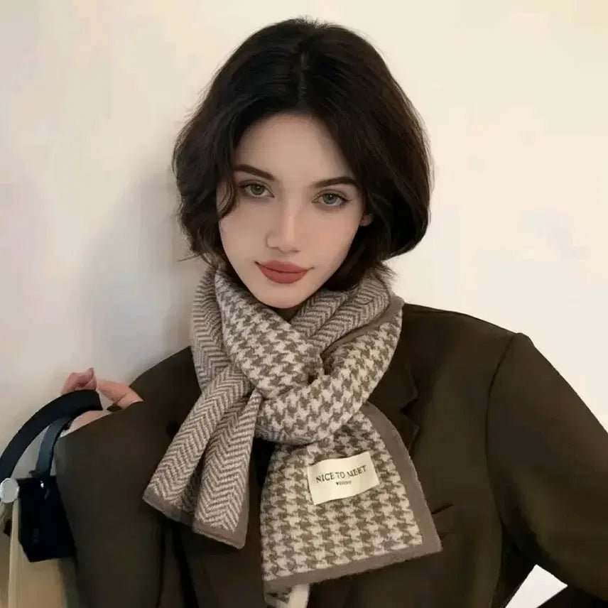[BUNJANG] NICE TOO MEET YOU Houndstooth Check Muffler / NICE TOO MEET YOU  하운드투스 체크 머플러