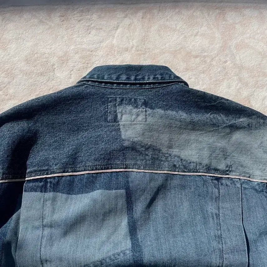 [BUNJANG] BUCKAROO Vintage Wash Distressed Denim Trucker Jacket / 버카루 빈티지 워싱 y2k 데님 트러커자켓