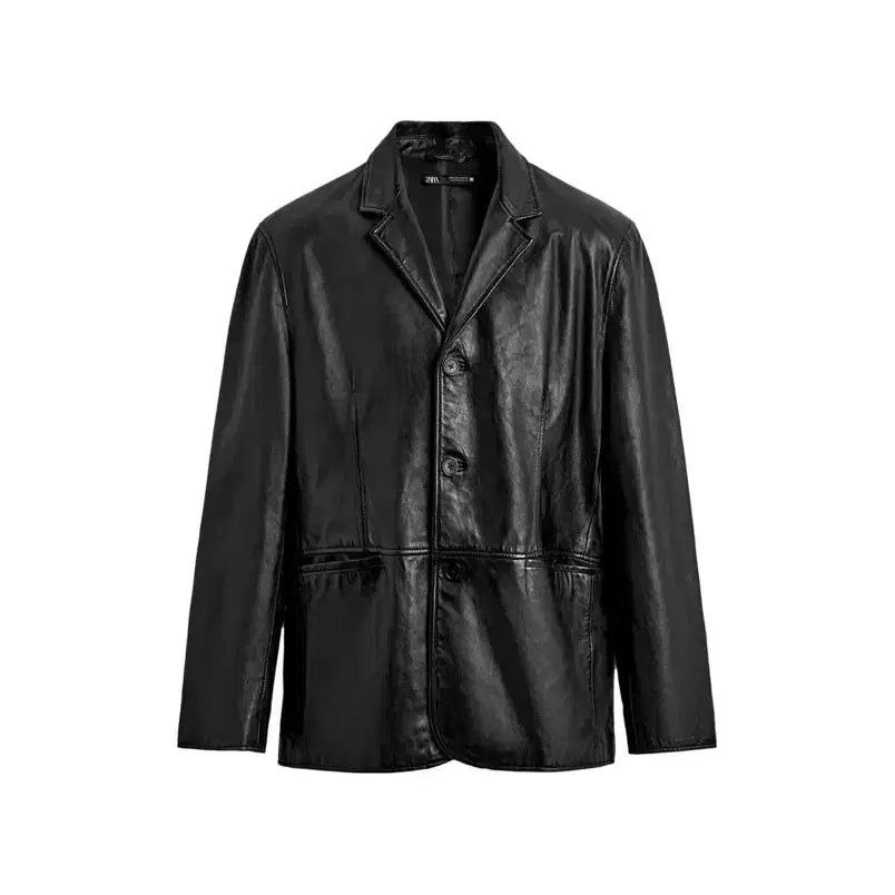 [SOLD OUT] [M] ZARA 자라 릴렉스핏 양가죽 블레이저 새상품