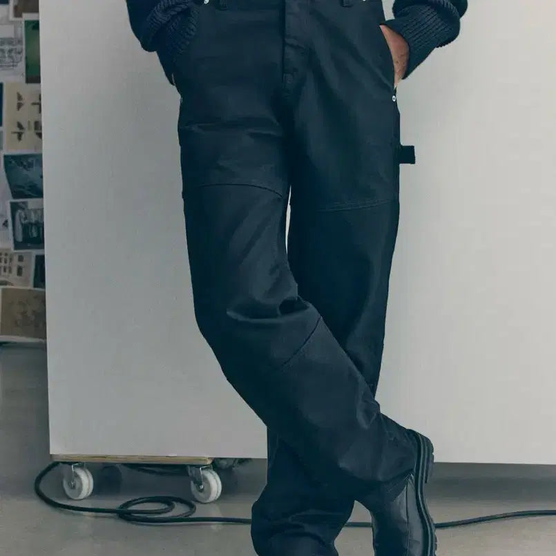 [BUNJANG] H&amp;M Atelier Carpenter Pants Black Size 32 / h&amp;m 아뜰리에 카펜터 팬츠 32