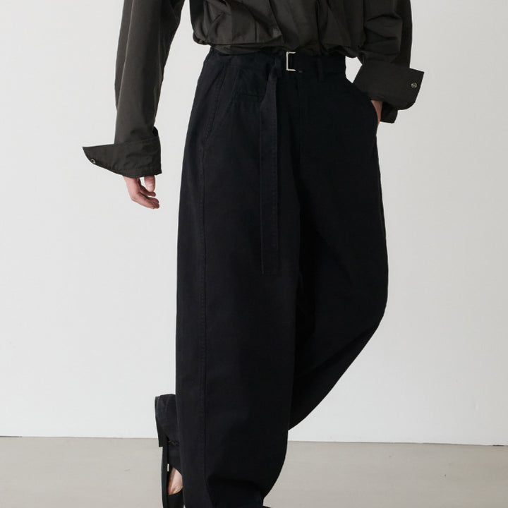 [BUNJANG] NOUN Belted Chino Pants Black / [2 size] 노운 벨티드 치노 팬츠 블랙
