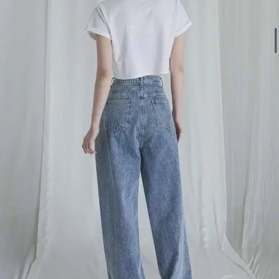 [BUNJANG] Urban Dress Buckle Wide Denim Pants M / 어반드레스 버클 와이드 데님 팬츠 M