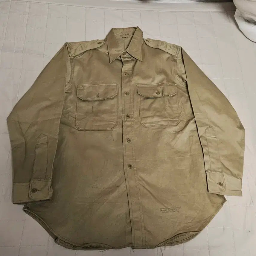 [BUNJANG] Vietnam War US Army Khaki Shirt (Size 105) / 베트남전 미군 카키셔츠