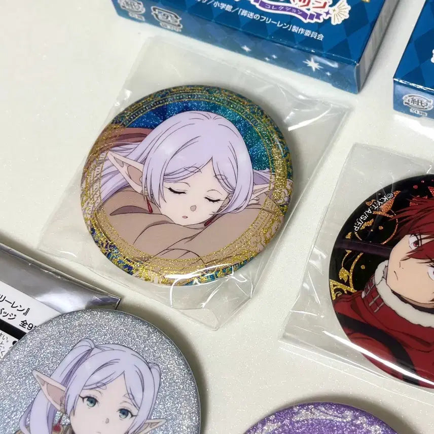 [SOLD OUT] 장송의 프리렌 글리터 라메키라 캔뱃지 페른 슈타르크 일괄