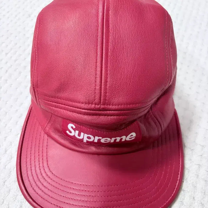[BUNJANG] Supreme Leather Camp Cap Burgundy / 슈프림 가죽 캠프캡 버건디