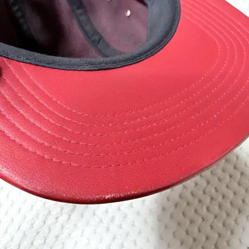 [BUNJANG] Supreme Leather Camp Cap Burgundy / 슈프림 가죽 캠프캡 버건디