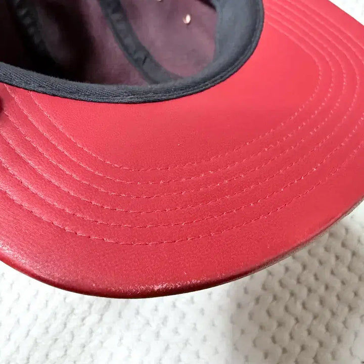 [BUNJANG] Supreme Leather Camp Cap Burgundy / 슈프림 가죽 캠프캡 버건디