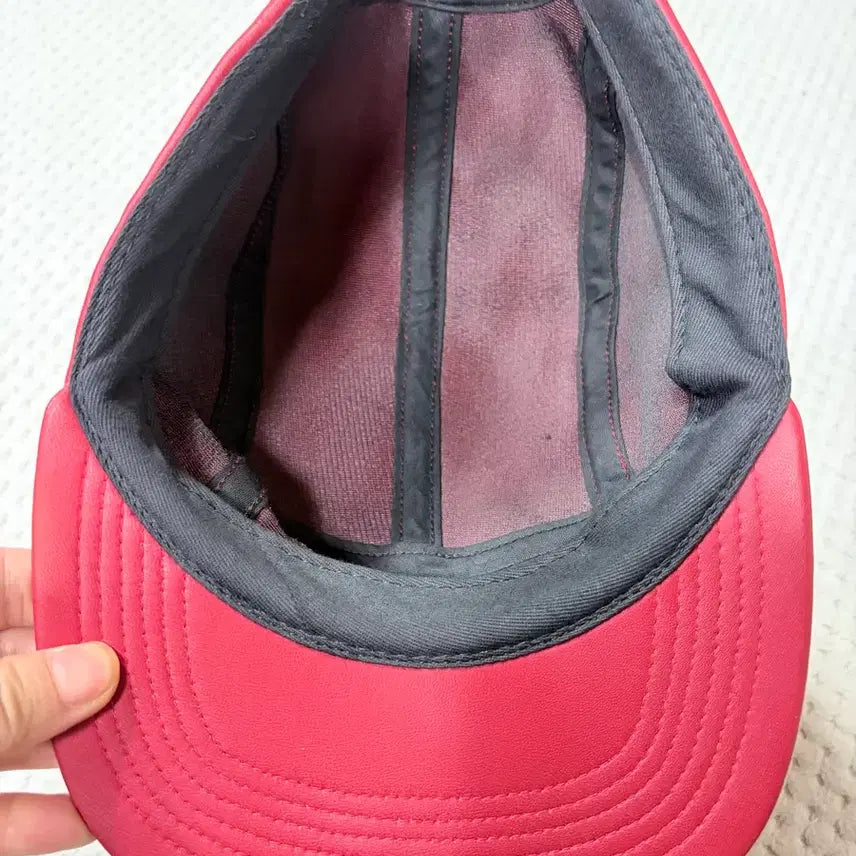 [BUNJANG] Supreme Leather Camp Cap Burgundy / 슈프림 가죽 캠프캡 버건디